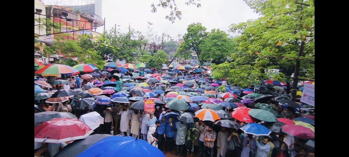জুলাই গণঅভ্যুত্থান দিবস উপলক্ষে নারায়ণগঞ্জে ১১ দলীয় ঐক্যের সমাবেশ